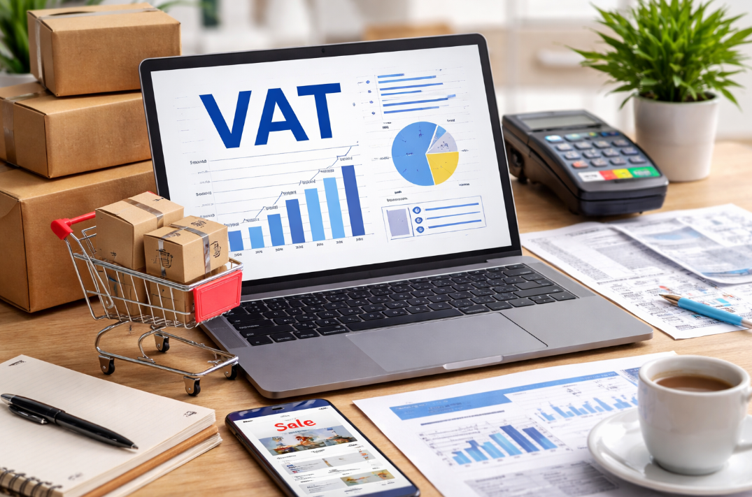 VAT consultant reviewing digital records