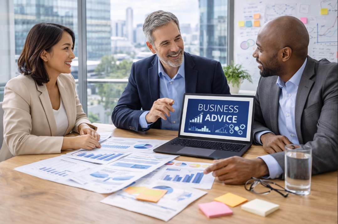 Advisor meeting property developer