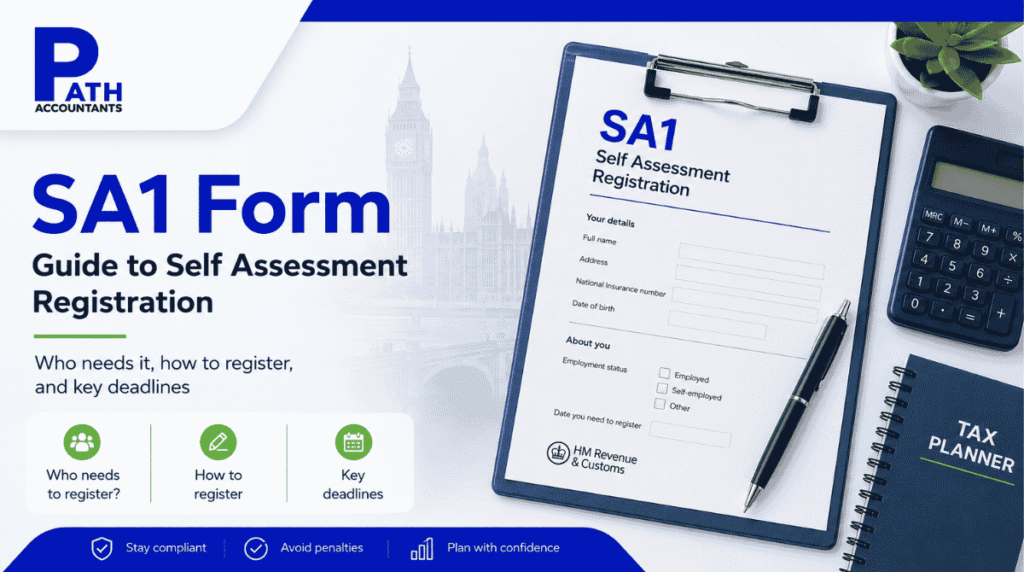 SA1 Form Guide for UK Self Assessment Registration