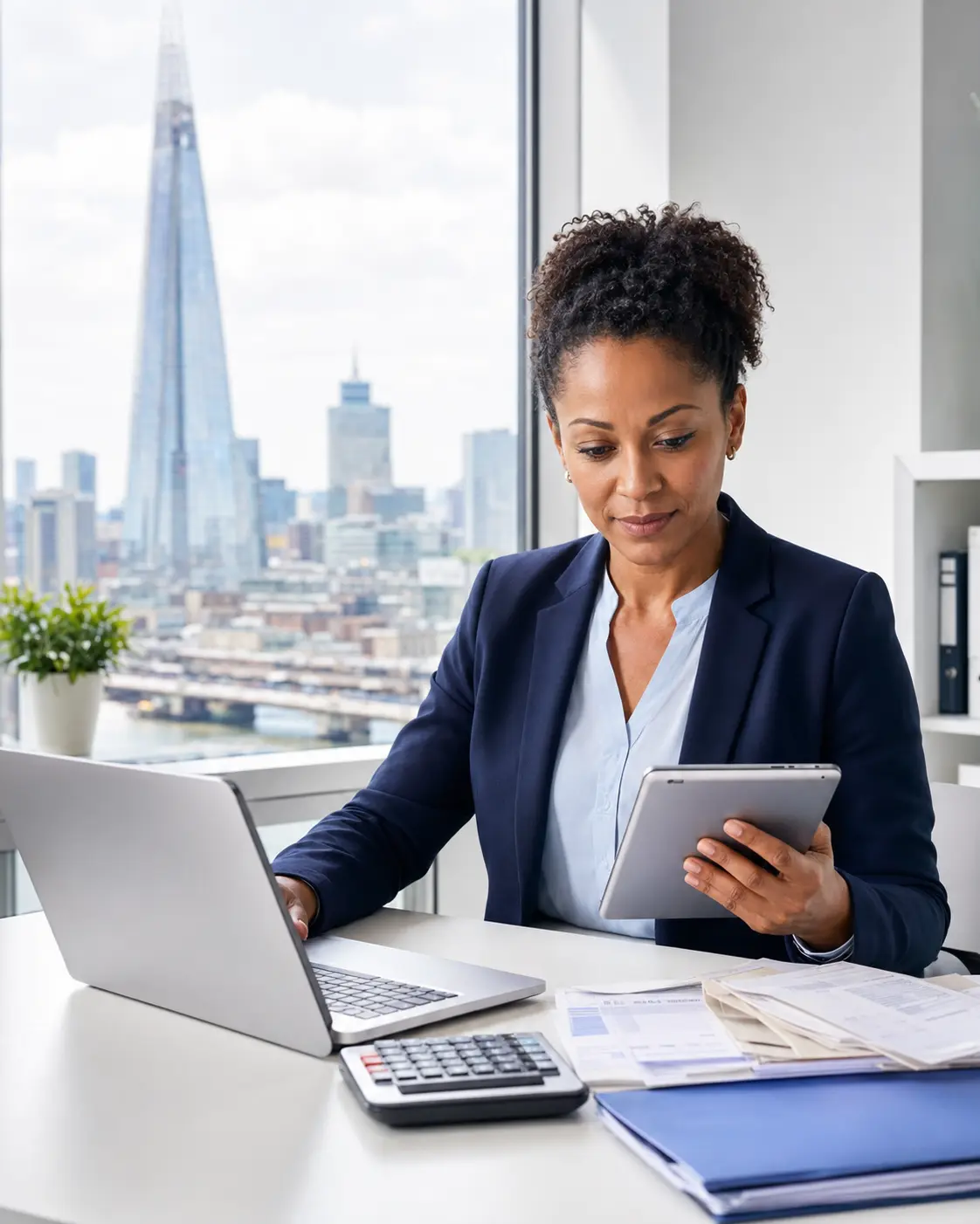 Accountant reviewing digital VAT records