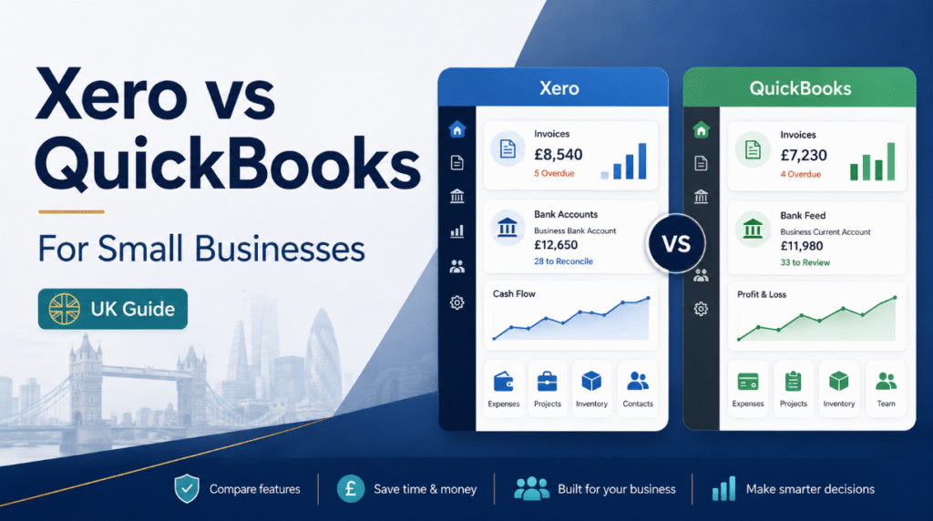 Xero vs QuickBooks for small businesses in the UK accounting software comparison